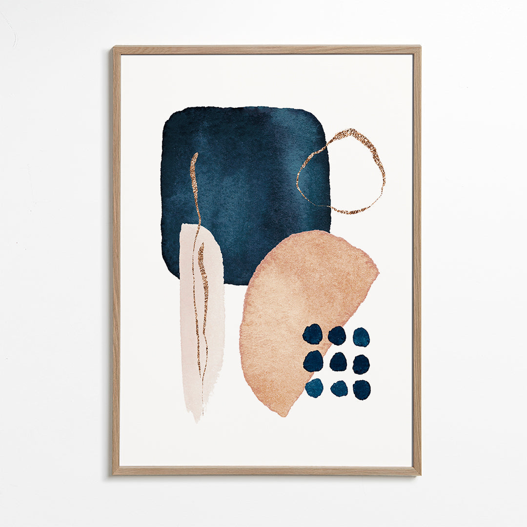 Lisslune | Watercolor shapes in navy 4