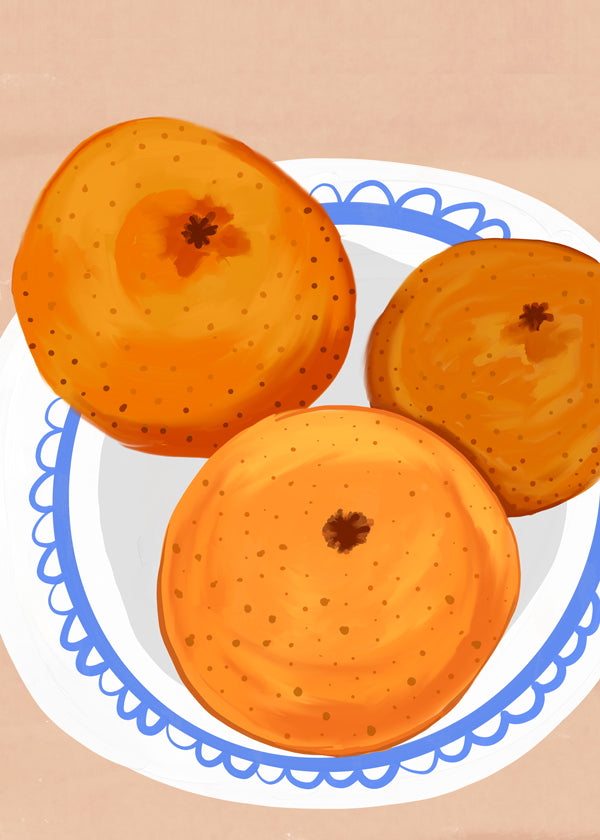 Lisslune | Oranges on a plate