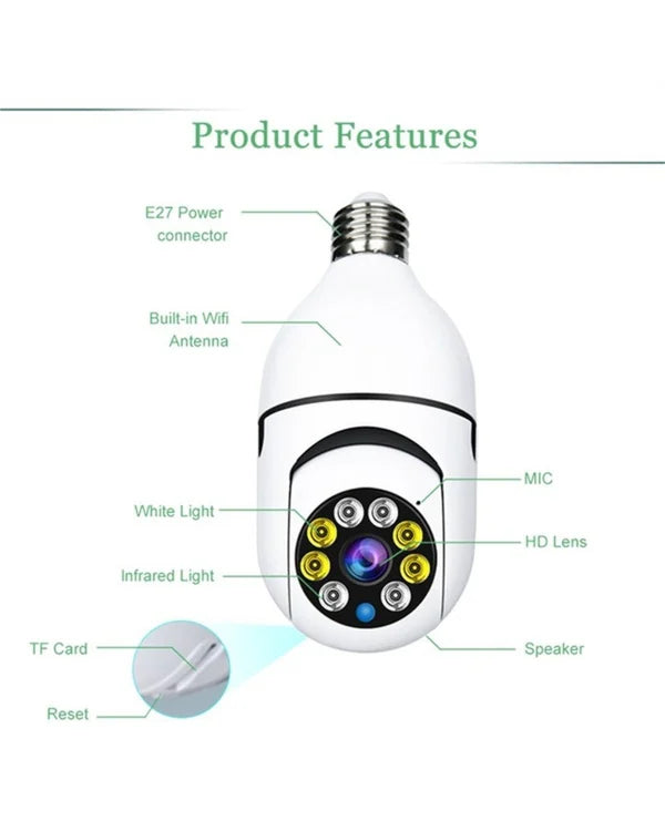 Lisslune | Wireless Wifi Bulb Camera Security Camera
