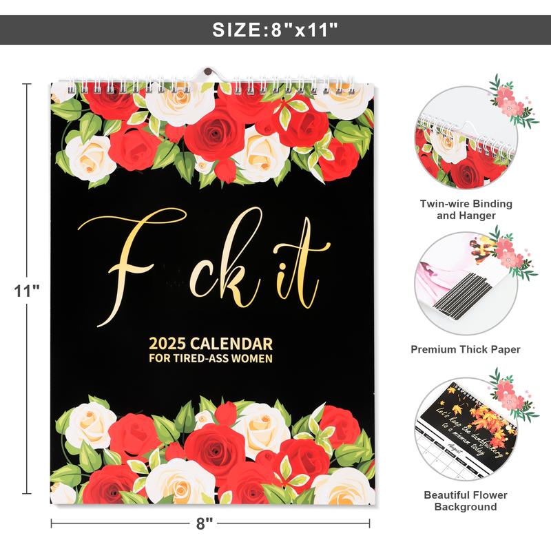 Lisslune | 2025 Calendar with Fun Quotes and Planner