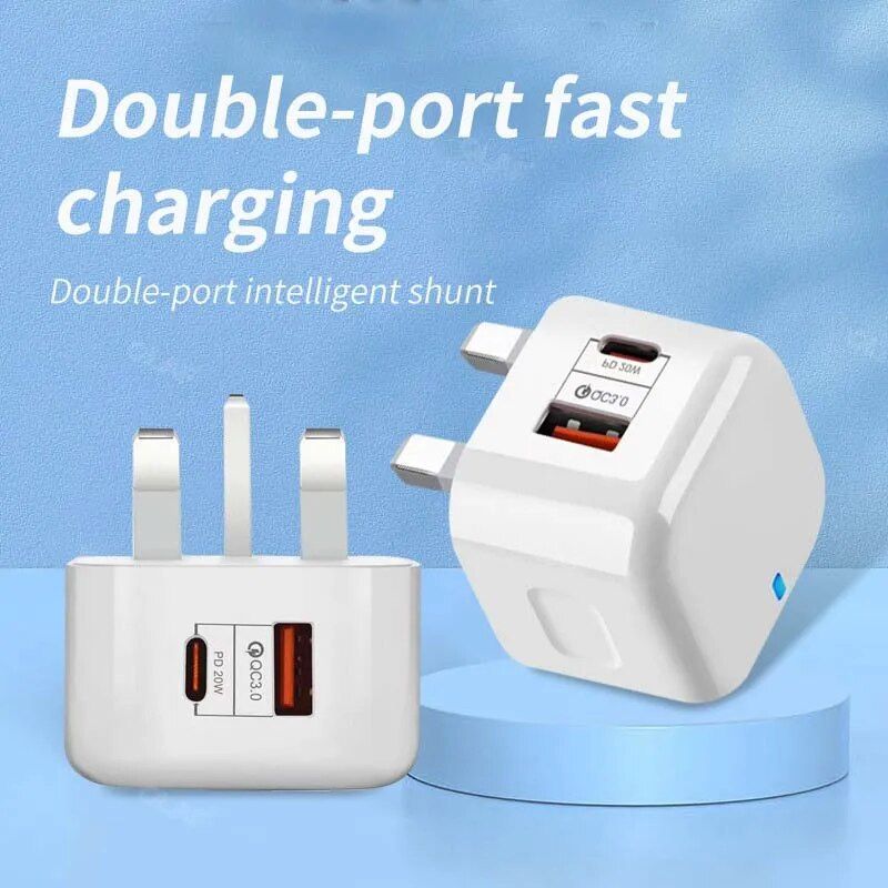 Lisslune | 20W USB-C Fast Charger with Quick Charge 3.0 - Universal Adapter for Mobile Phones