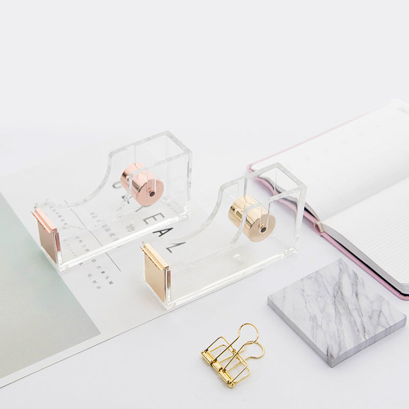 Rynx Aesthetic Acrylic Transparent Tape Dispenser