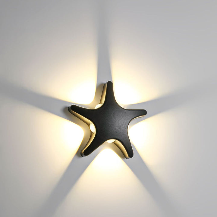 Lisslune | Contemporary Simplicity Aluminum Starfish Design LED Waterproof Wall Lantern Lamp for Outdoor Terrace