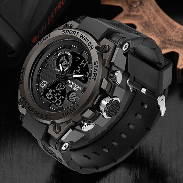 Lisslune | TitanGuard Military Men's Watch – Rugged Multifunctional Analog & Digital Timepiece