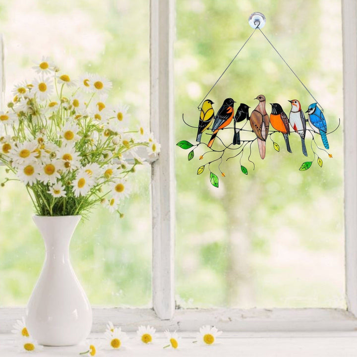 Lisslune | Stained Glass Bird Suncatcher - Francia