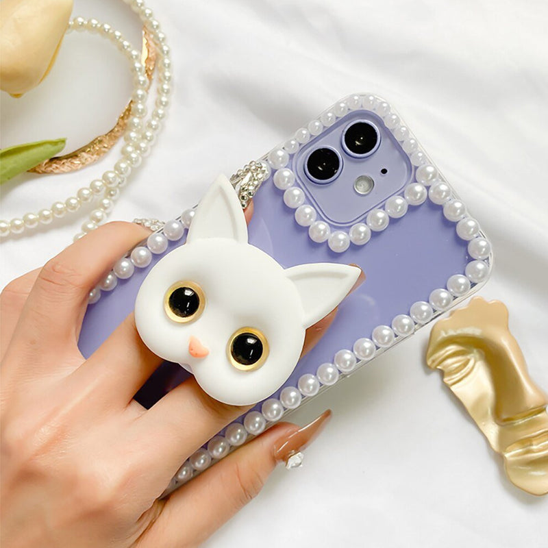 Lisslune | Portable 3D Cat Phone Holder with Makeup Mirror
