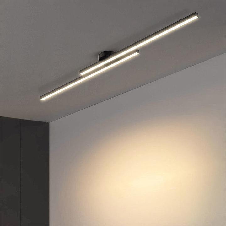 Lisslune | Modern Aluminium Semi Flush Mount LED Ceiling Light | Minimalist Design for Living Room. Bedroom & Hallway