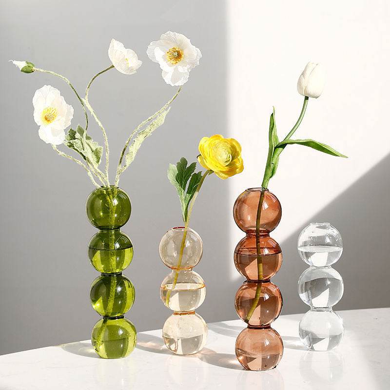 Rynx Retro Glass Spherical Colorful Vase