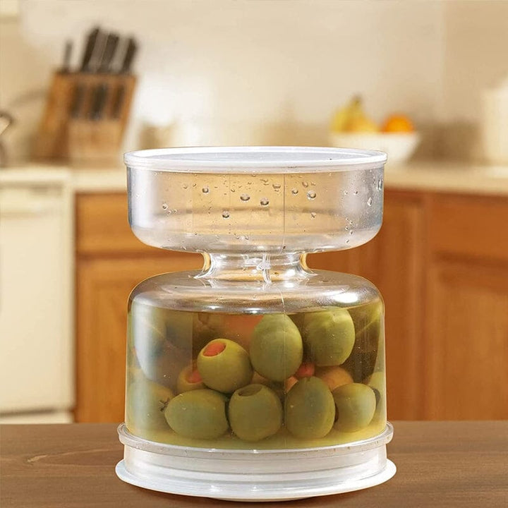 Lisslune | Pickle and Olive Jar with Strainer