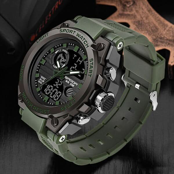 Lisslune | Men’s Military Watch with Analog Digital Display and Features