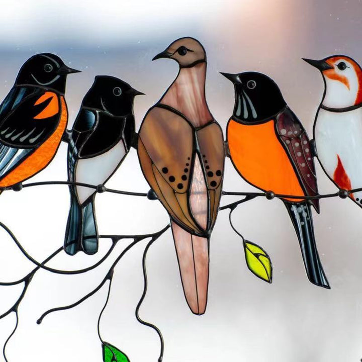 Lisslune | Stained Glass Bird Suncatcher - Francia