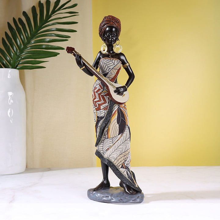 Lisslune | African Female Musician Sculpture