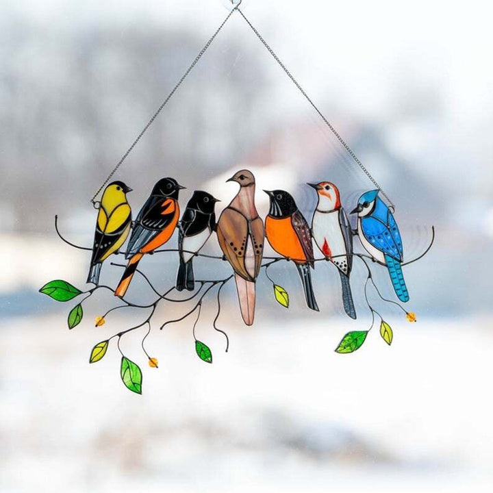 Lisslune | Stained Glass Bird Suncatcher - Francia