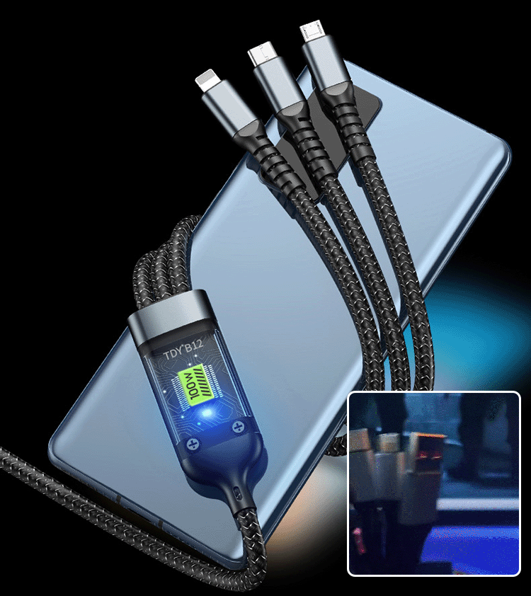 Lisslune | Super Fast Charging 3-in-1 Data Cable