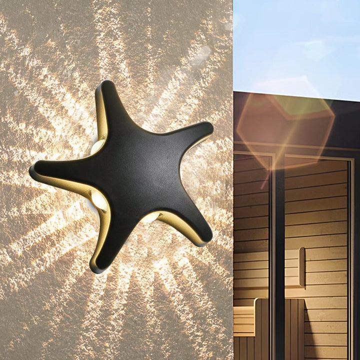 Lisslune | Contemporary Simplicity Aluminum Starfish Design LED Waterproof Wall Lantern Lamp for Outdoor Terrace