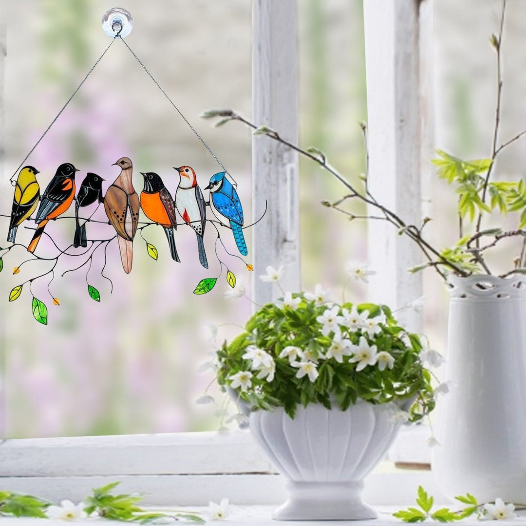 Lisslune | Stained Glass Bird Suncatcher - Francia