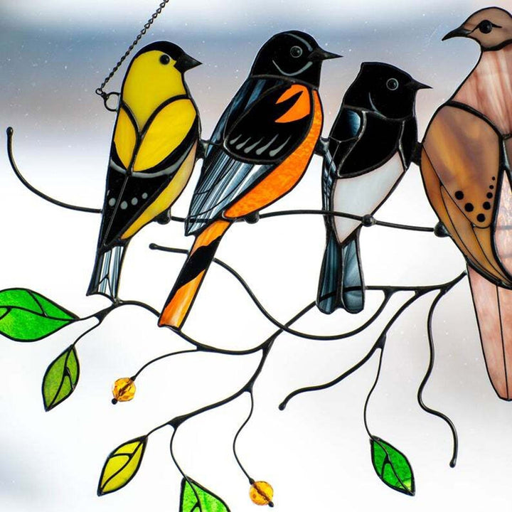 Lisslune | Stained Glass Bird Suncatcher - Francia