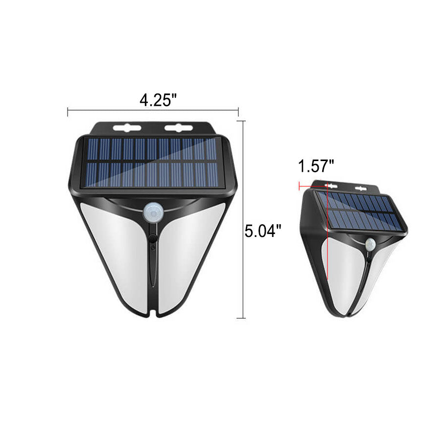 Lisslune | Solar Intelligent Triangle Outdoor Waterproof Body Sensor Patio LED Wall Light