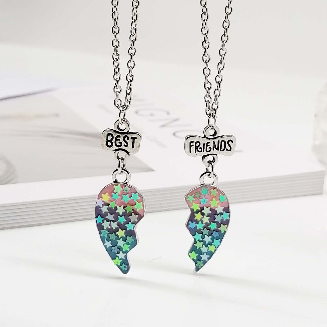 Lisslune | Heart Pendant Best Friends Forever Friendship Necklace