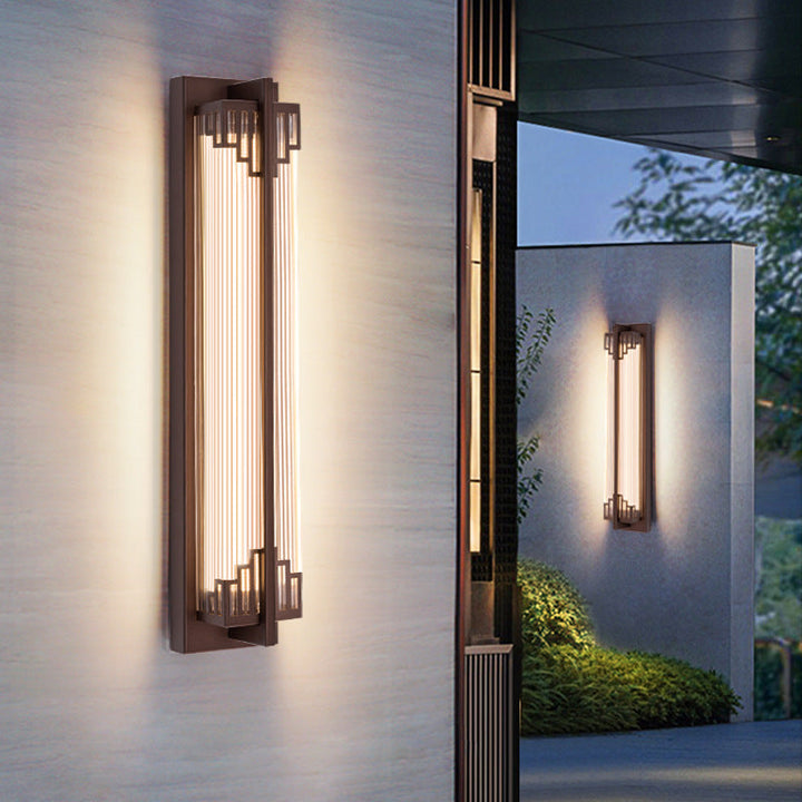 Lisslune | LumaRay Waterproof LED Wall Light | Stainless Steel Glass | Rectangular | Outdoor Lighting Terrace