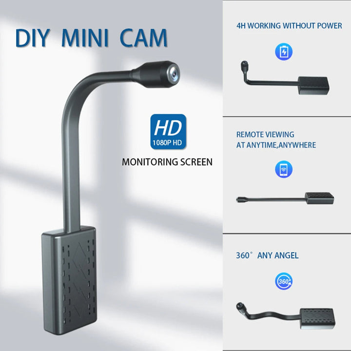 Lisslune | Hidden Spy Cam with 360° Foldable Lens - Wireless Mini Camera
