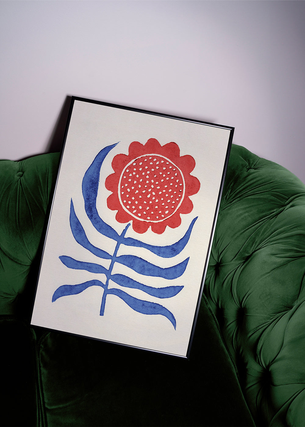 Lisslune | Red Flower / Linocut - Alisa Galitsyna