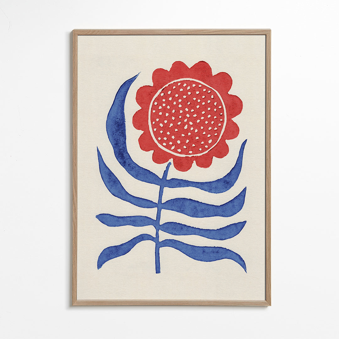 Lisslune | Red Flower / Linocut - Alisa Galitsyna