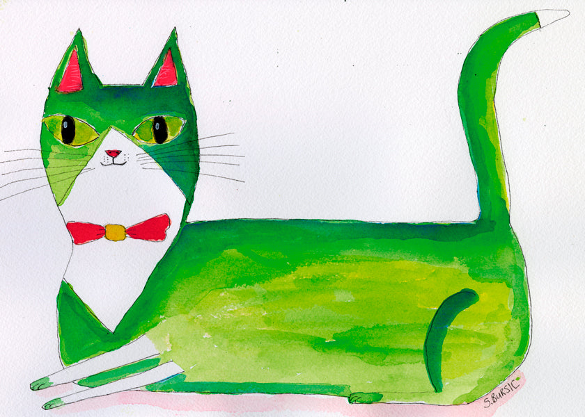 Lisslune | The green cat - Sharyn Bursic