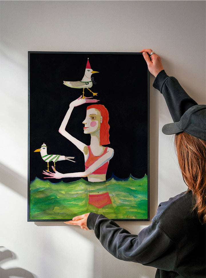 Lisslune | Liquid lady with birds - Sharyn Bursic