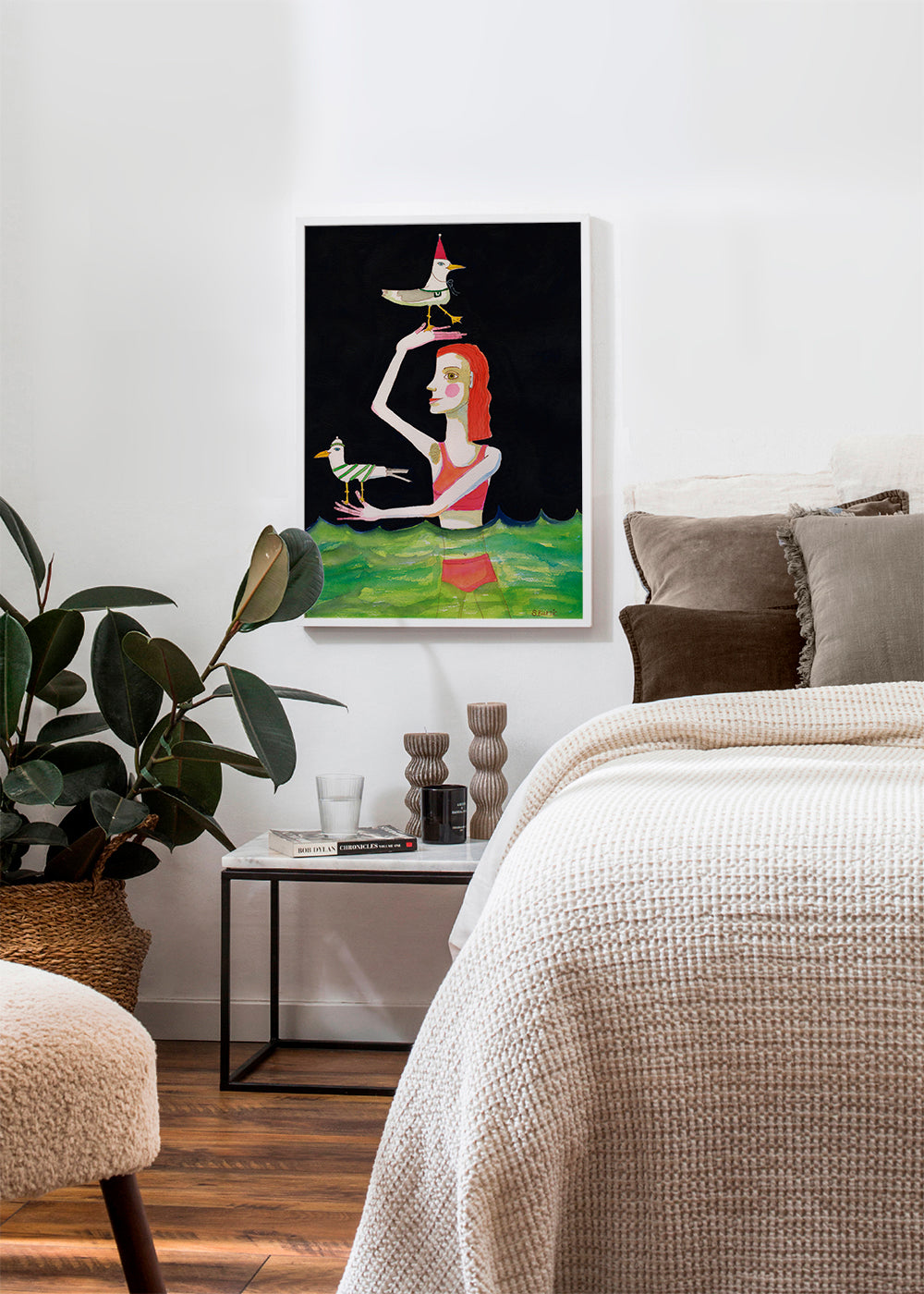 Lisslune | Liquid lady with birds - Sharyn Bursic