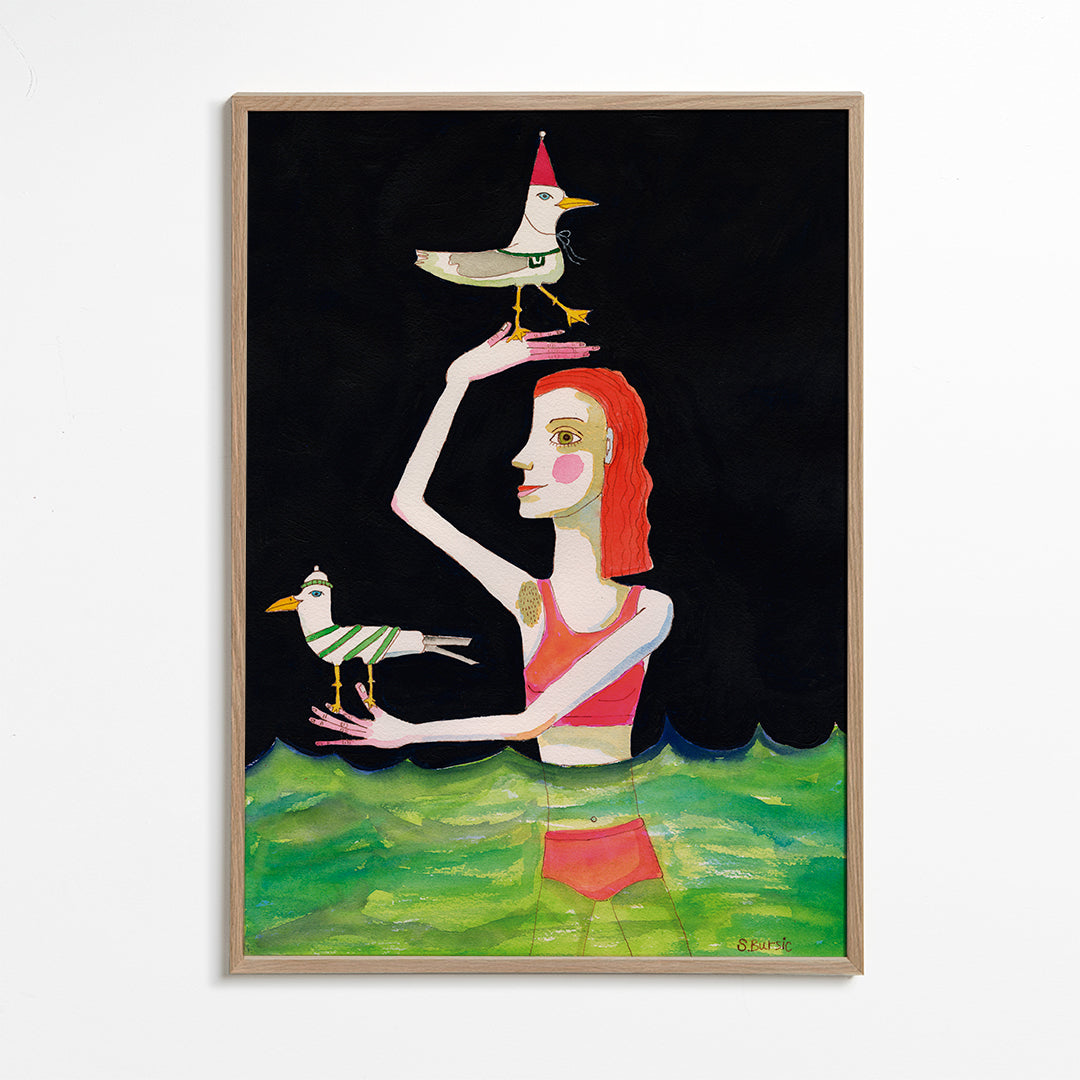 Lisslune | Liquid lady with birds - Sharyn Bursic