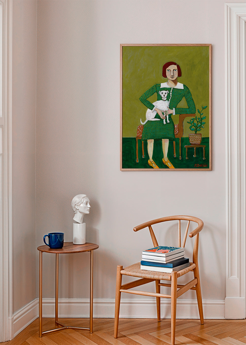 Lisslune | Vintage Lady with her white dog - Sharyn Bursic