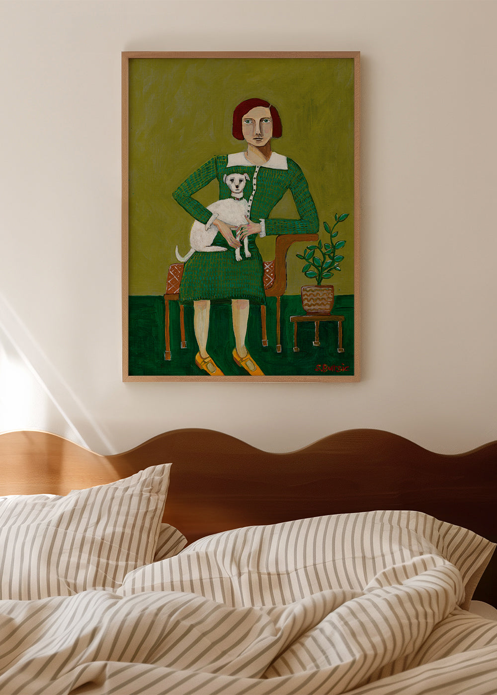 Lisslune | Vintage Lady with her white dog - Sharyn Bursic
