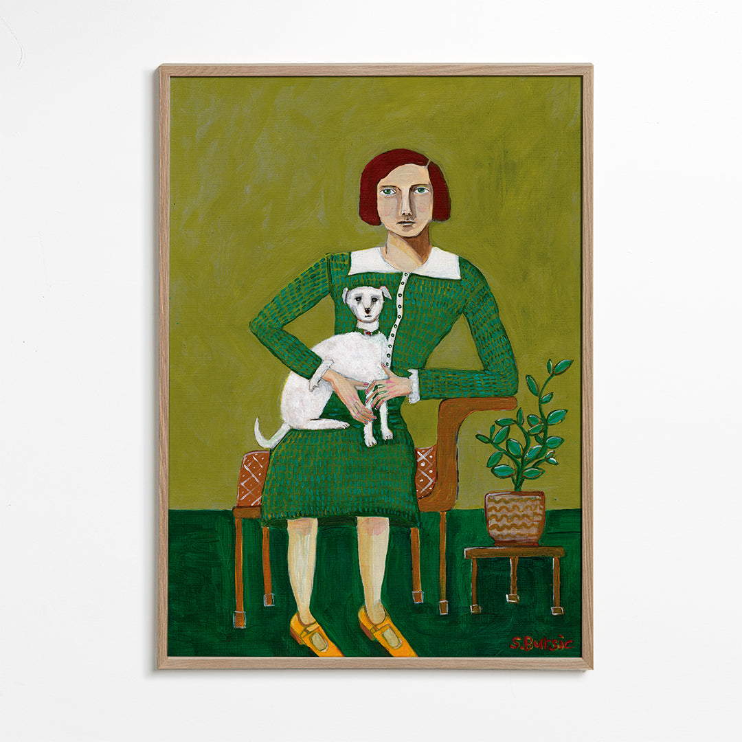 Lisslune | Vintage Lady with her white dog - Sharyn Bursic