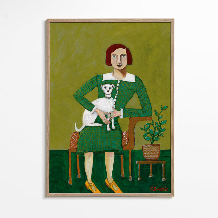 Lisslune | Vintage Lady with her white dog - Sharyn Bursic