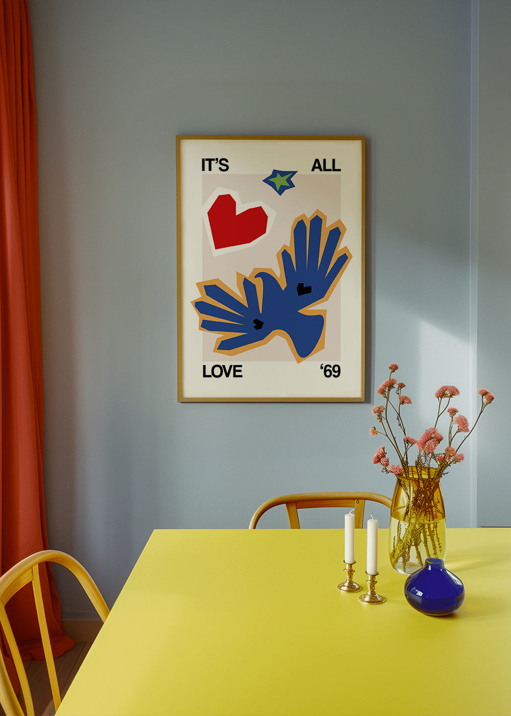 Lisslune | It's all love '69 Bird Blue - Frances Collett