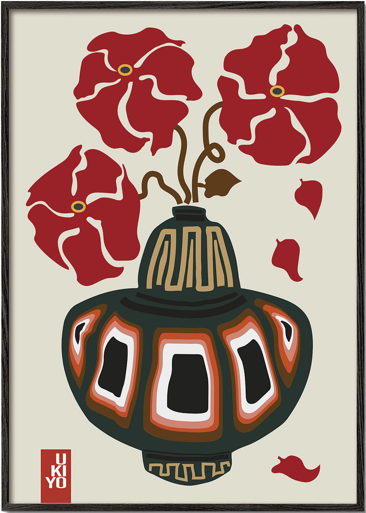 Lisslune | Ukiyo Vase Flower Greige - Frances Collett