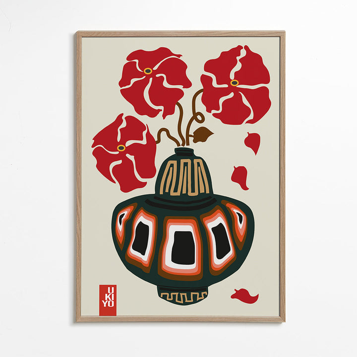 Lisslune | Ukiyo Vase Flower Greige - Frances Collett