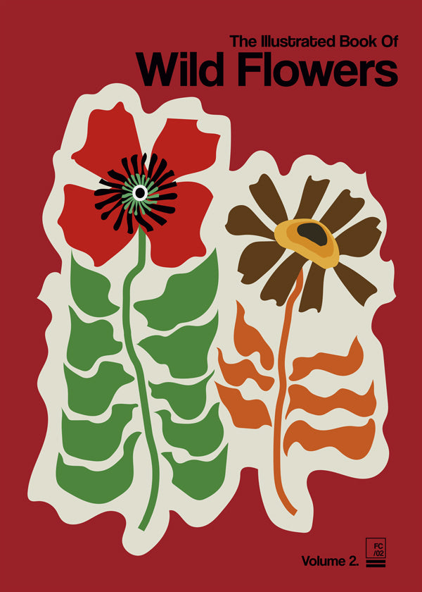 Lisslune | The Illustrated Book of Wild Flowers Vol. 2 Red - Frances Collett