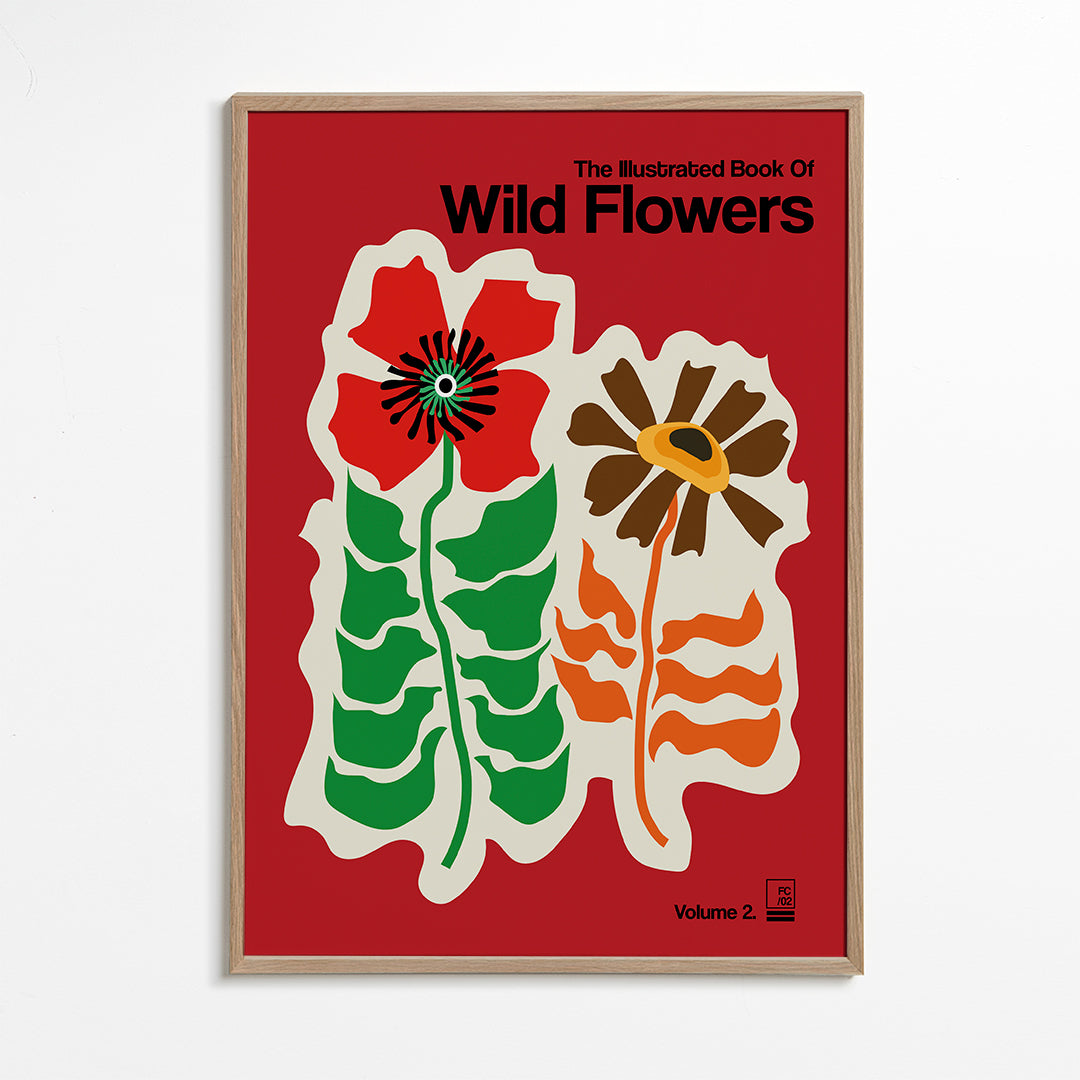 Lisslune | The Illustrated Book of Wild Flowers Vol. 2 Red - Frances Collett