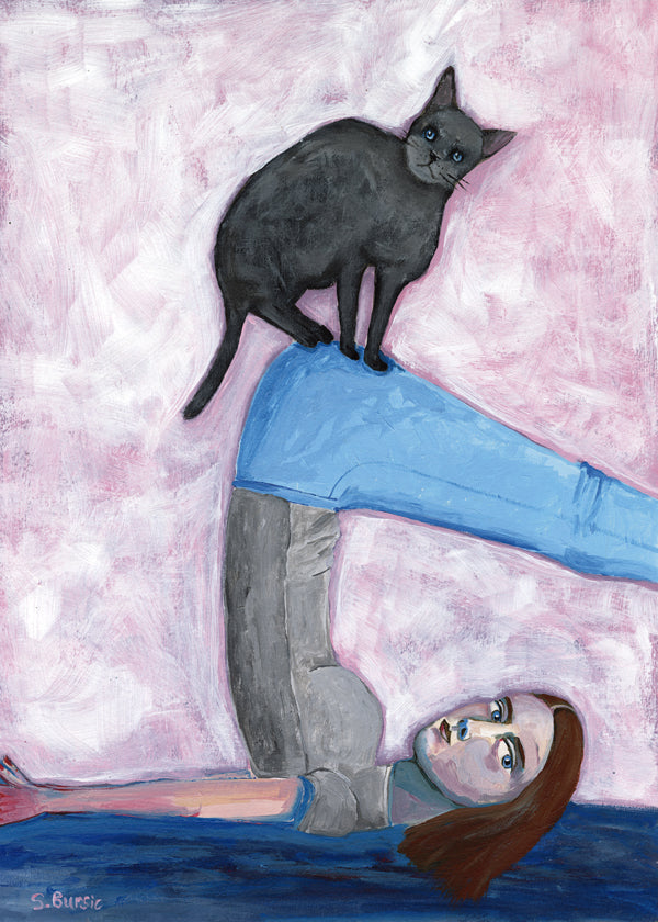 Lisslune | Yoga with my cat - Sharyn Bursic