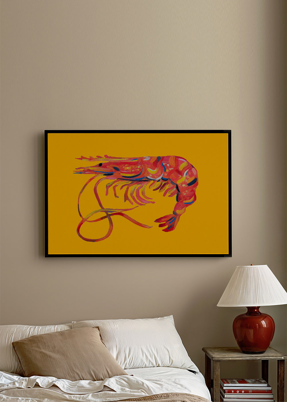 Lisslune | Shrimp on yellow - Alice Straker