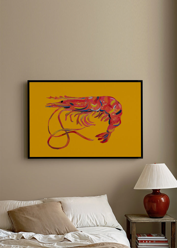 Lisslune | Shrimp on yellow - Alice Straker