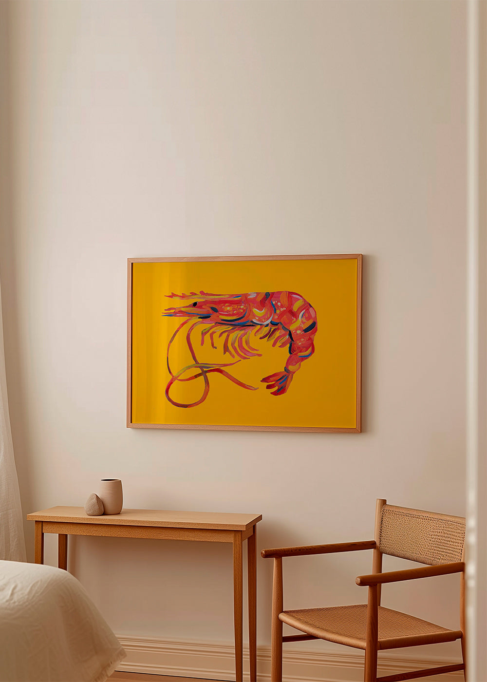 Lisslune | Shrimp on yellow - Alice Straker