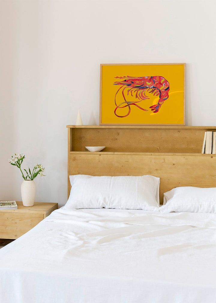 Lisslune | Shrimp on yellow - Alice Straker