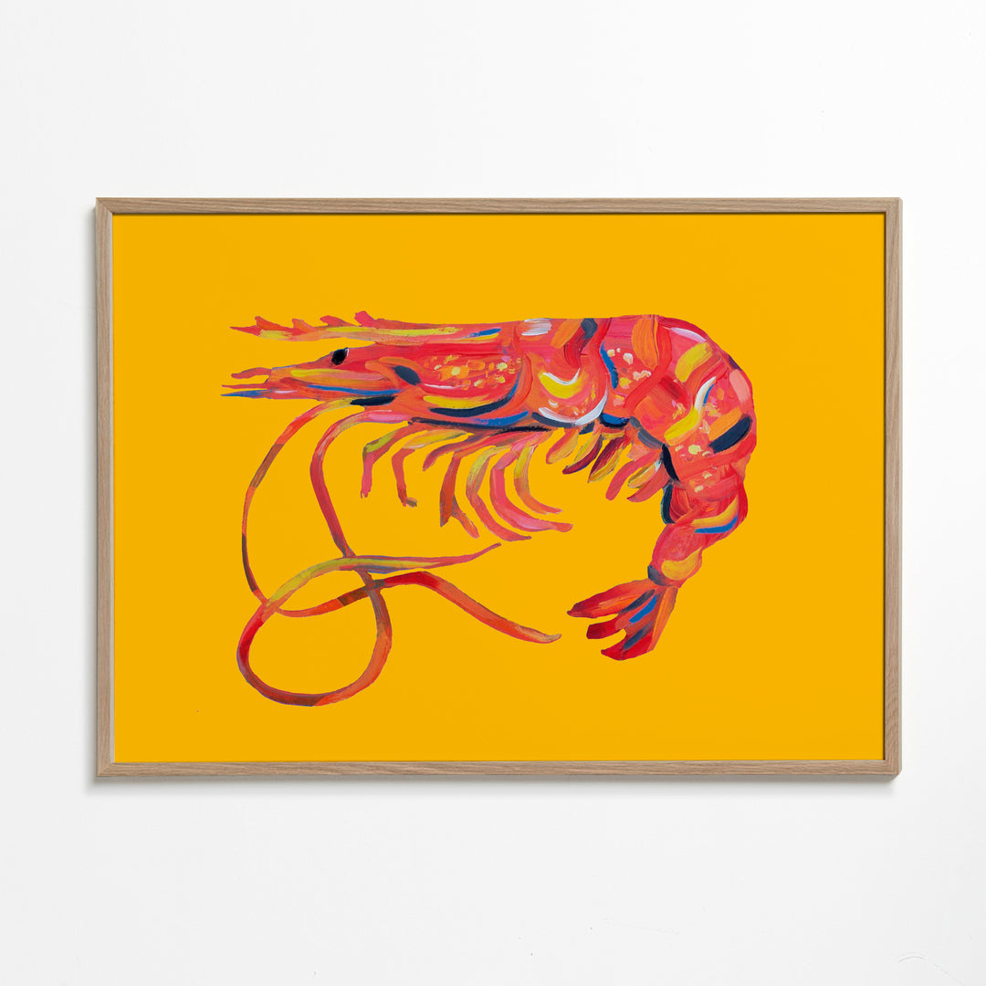 Lisslune | Shrimp on yellow - Alice Straker