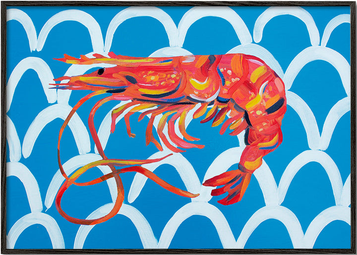 Lisslune | Prawns on blue waves - Alice Straker