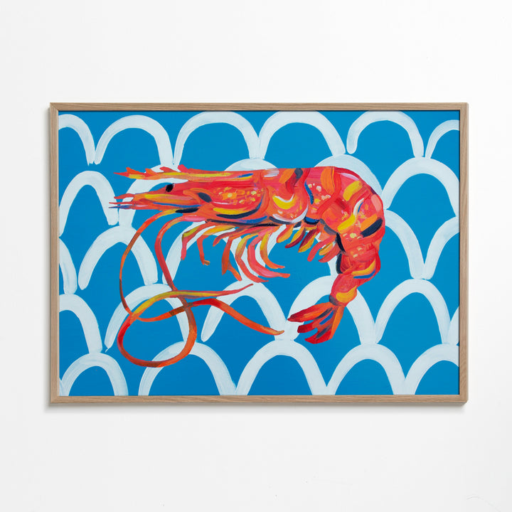 Lisslune | Prawns on blue waves - Alice Straker