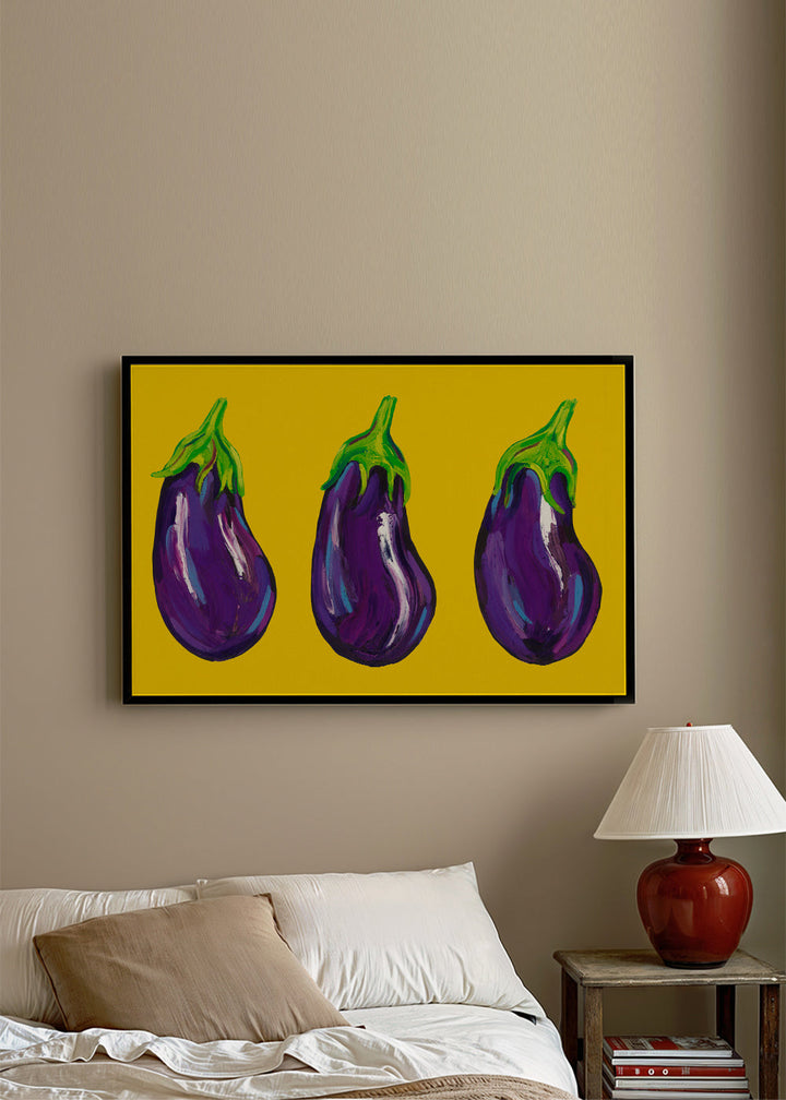 Lisslune | Eggplant on Yellow - Alice Straker