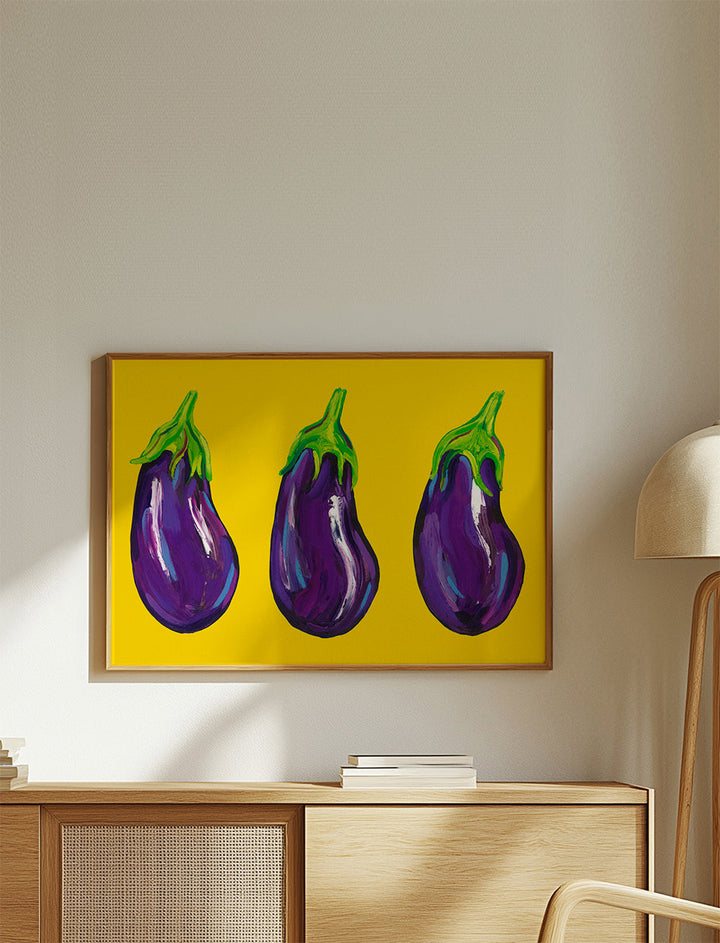 Lisslune | Eggplant on Yellow - Alice Straker